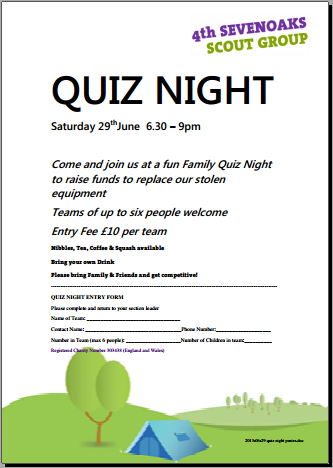 2013-06-29 Quiz night poster